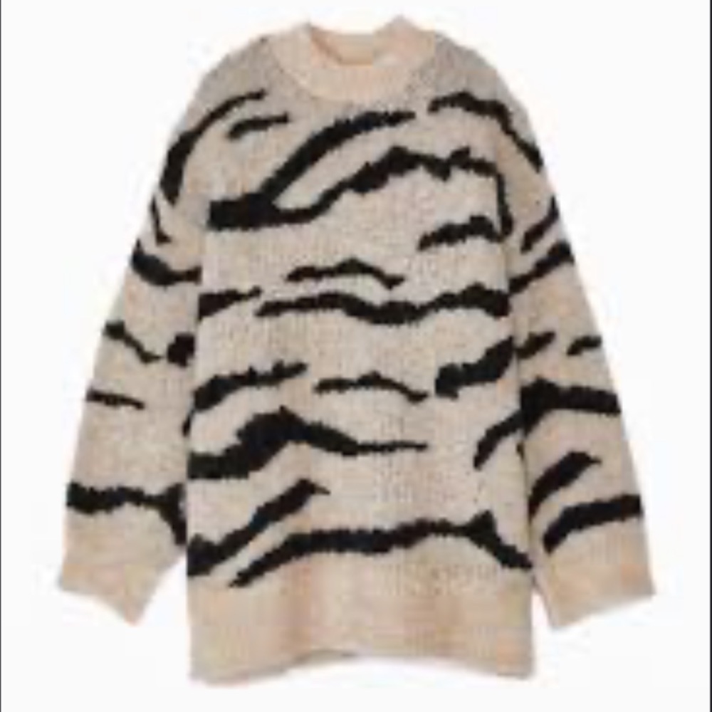 UO Pearl Zebra Intarsia Knit Sweater
